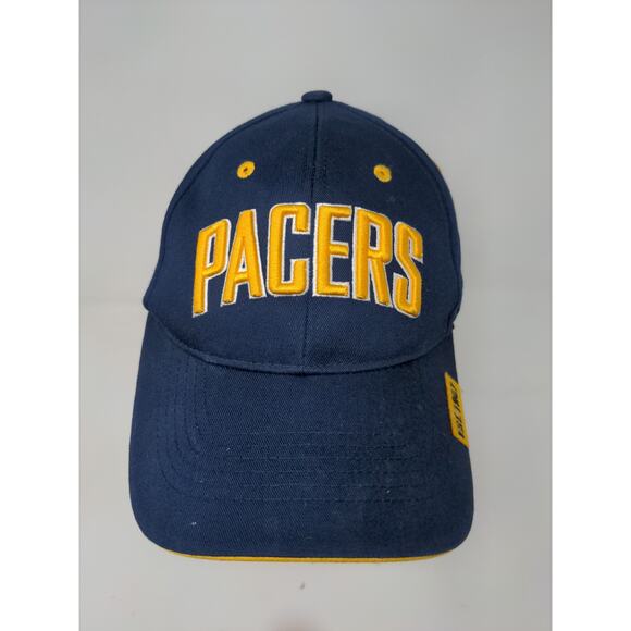NBA Brand Indiana Pacers Slideback Hat Embroidered Logo Blue Yellow OSFM - Picture 3 of 11